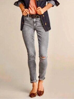 CABI High Skinny Jeans Style 3939 - Vapor Wash Grey Distressed